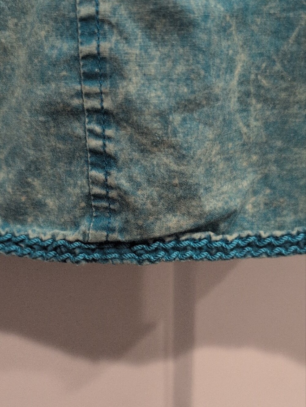 Roar Teal Washed Denim Embroidered Shirt Jacket - Picture 13 of 13